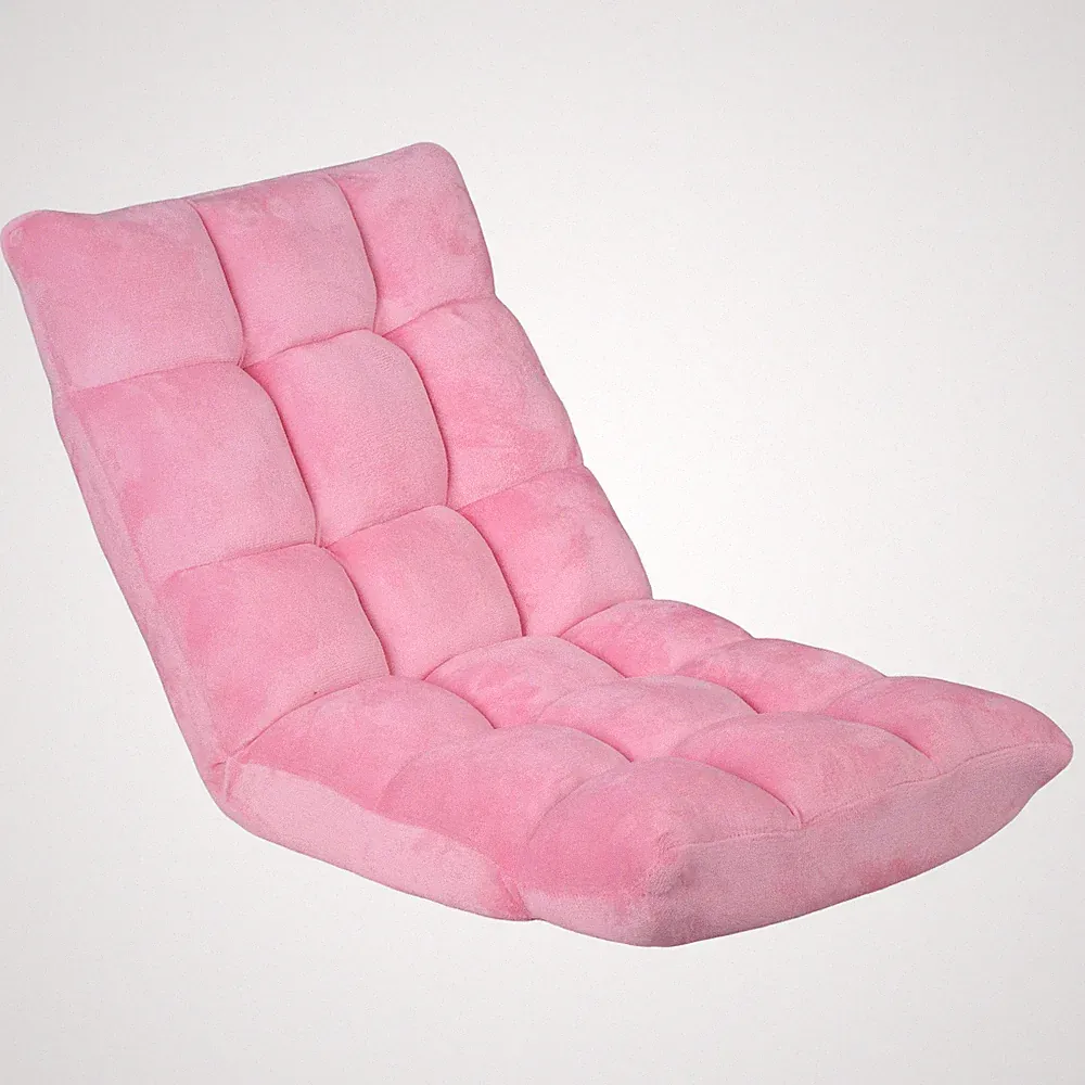360 Degree Swivel Gaming Chair Floor Chairs 14-Position Adjustable Backrest Pink