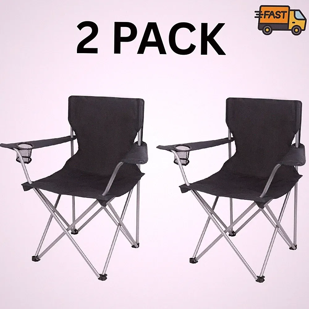 ozark trail camping 5 positions recliner chair with side table, blue